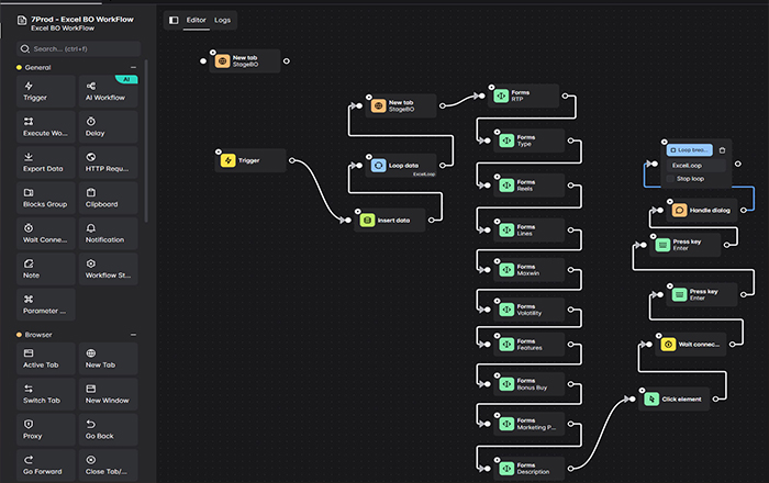 Abstract representation of AI-assisted workflow automation